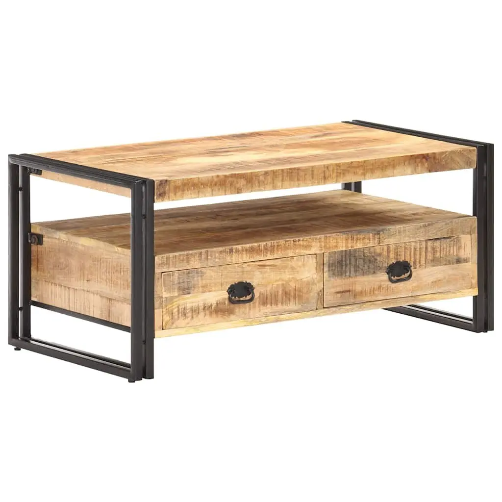 Coffee Table Living Room 100x55x45 cm with Drawers Shelf Storage
