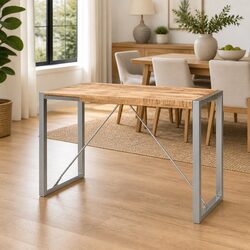 Dining Table Specs: 120x60x75 cm Solid Mango Wood