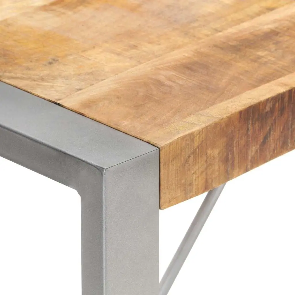 Dining Table 120x60x75 cm Kitchen Room Furniture Solid Mango Wood Industrial