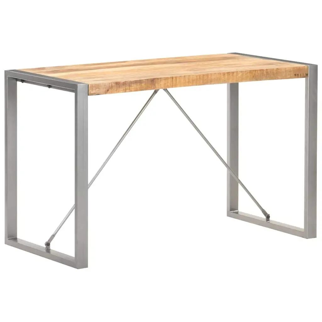 Dining Table 120x60x75 cm Kitchen Room Furniture Solid Mango Wood Industrial