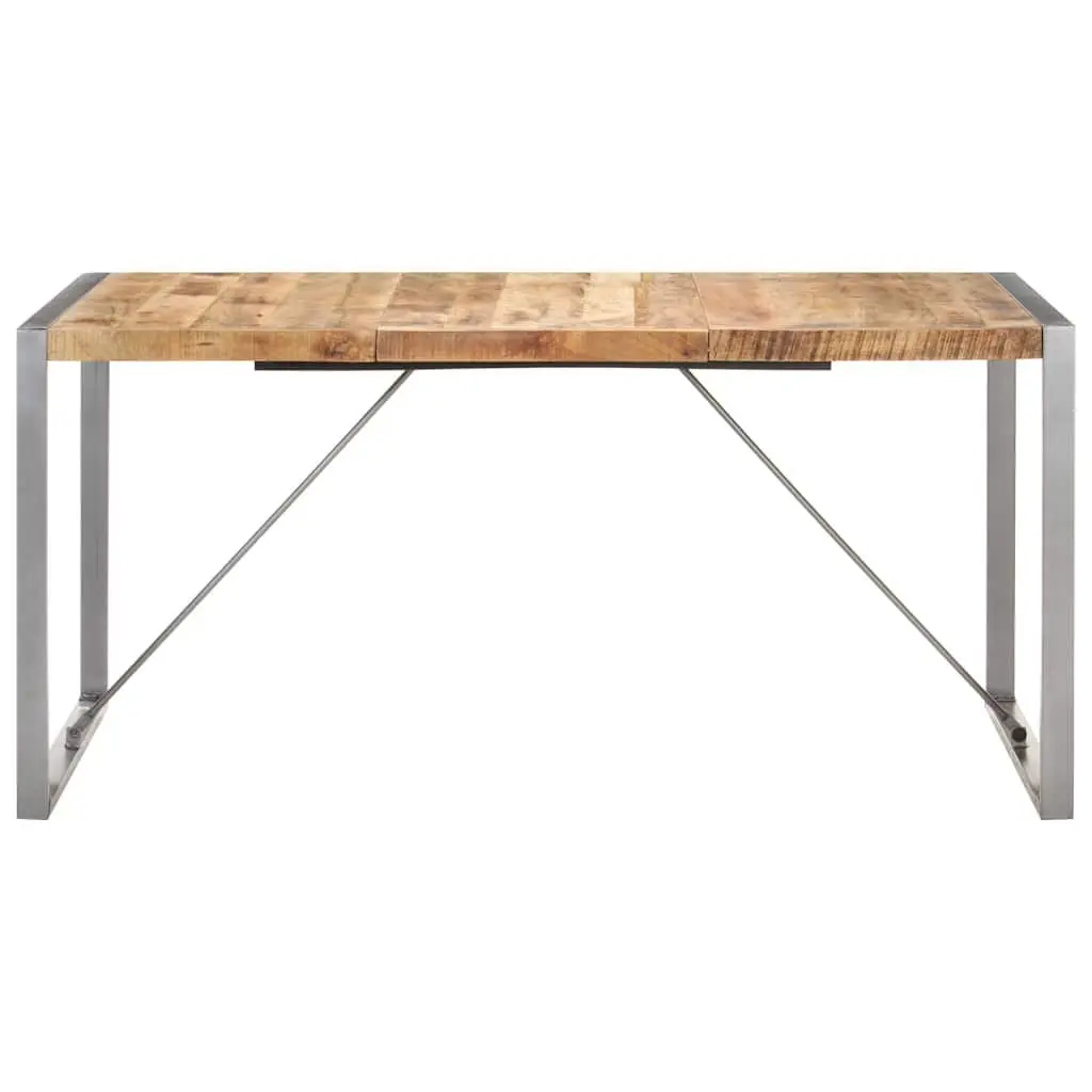 Dining Table 160x80x75 cm Solid Wood Kitchen Furniture Industrial Design
