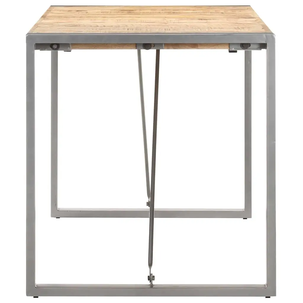 Dining Table 160x80x75 cm Solid Wood Kitchen Furniture Industrial Design