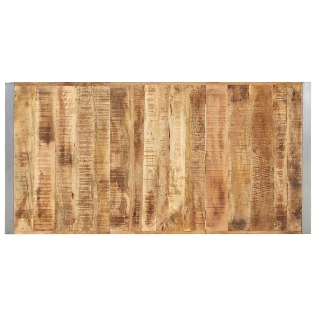 Dining Table 160x80x75 cm Solid Wood Kitchen Furniture Industrial Design