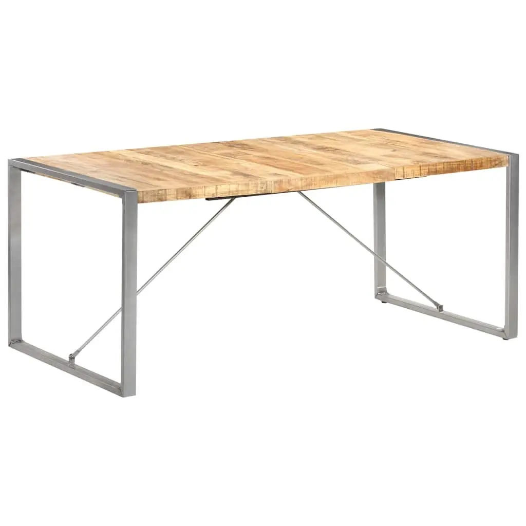 Dining Table 180x90x75 cm Solid Mango Wood Kitchen Room Furniture Brown