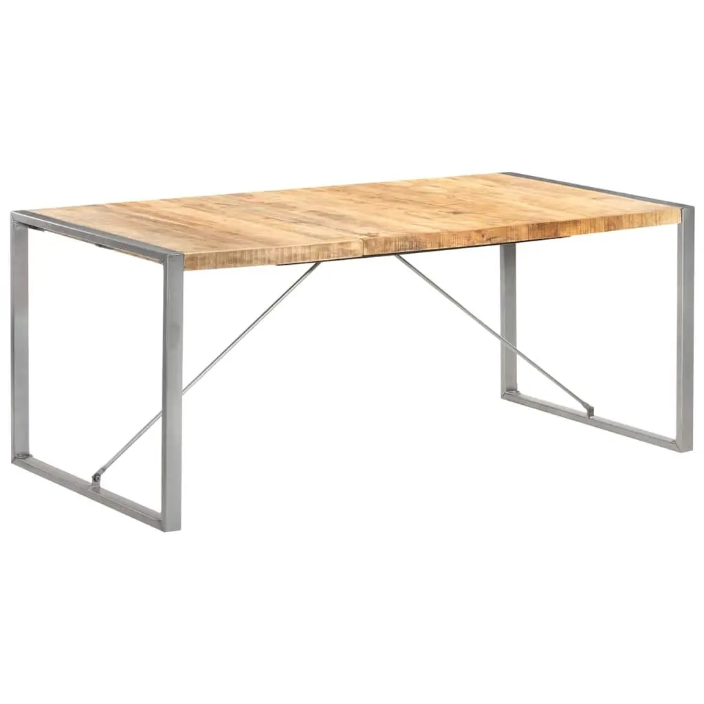 Dining Table 180x90x75 cm Solid Mango Wood Kitchen Room Furniture Brown
