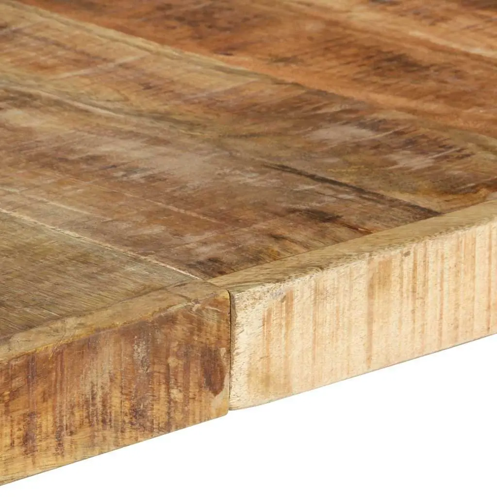 Dining Table 140x140x75 cm Industrial Style Kitchen Room Furniture Brown Wood