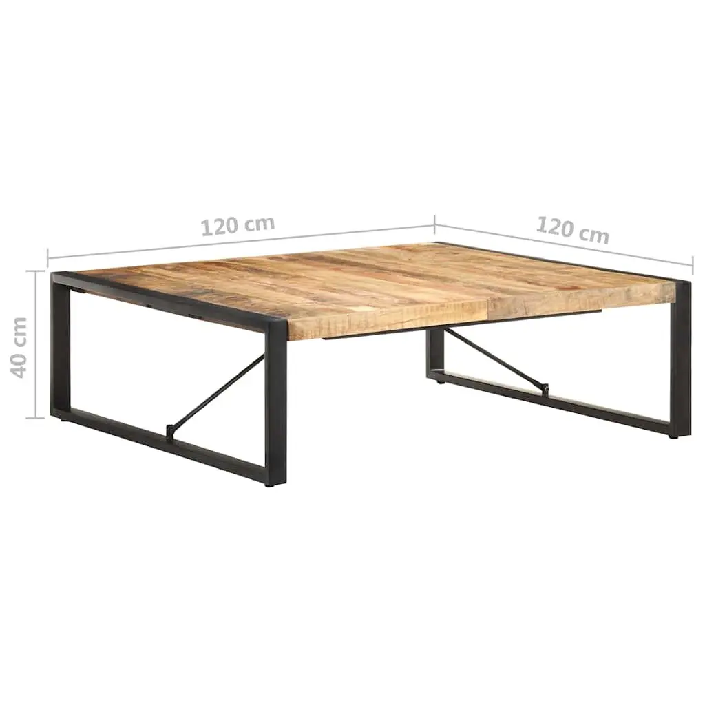 120x120x40cm Black Coffee Table
