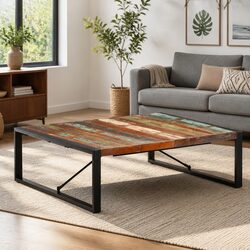 Coffee Table Specifications: 120x120x40 cm Reclaimed Wood