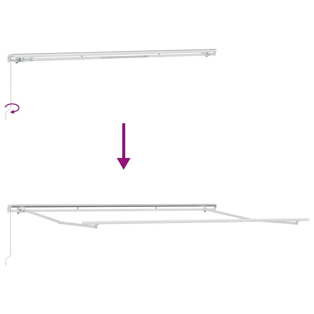 Manual Retractable Awning for Patio 400x300cm Anthracite White