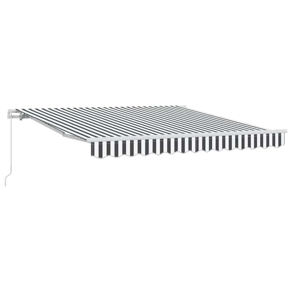 Retractable Awning Patio 300x250cm Anthracite White Sun Shade Crank