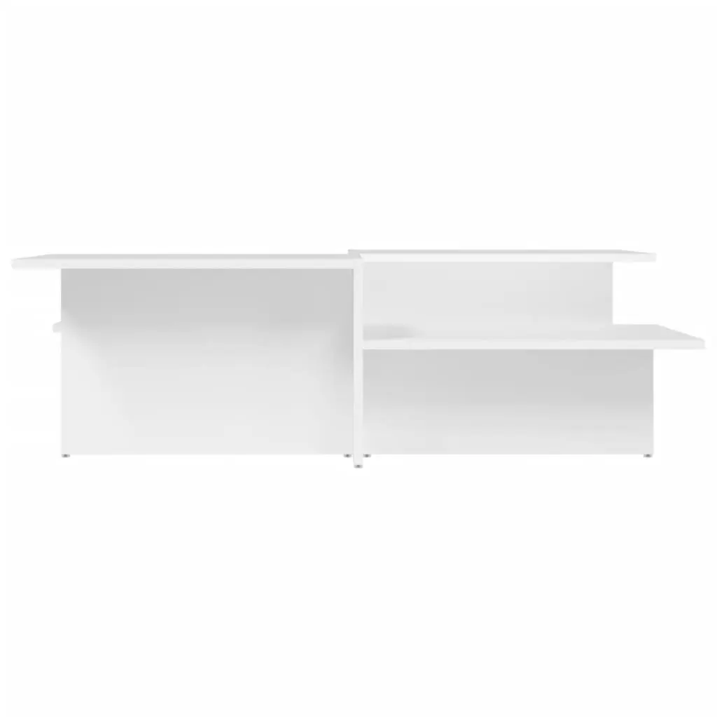 Coffee Table Set Living Room 2 Pieces White Engineered Wood