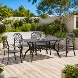 Specifications of Black Cast Aluminium Garden Set