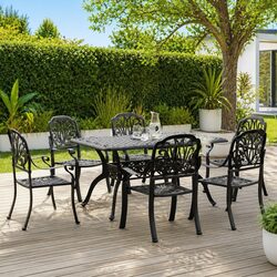 7 Piece Cast Aluminium Outdoor Dining Set Specifications