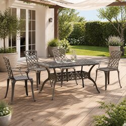 5 Piece Cast Aluminium Garden Dining Set Specifications