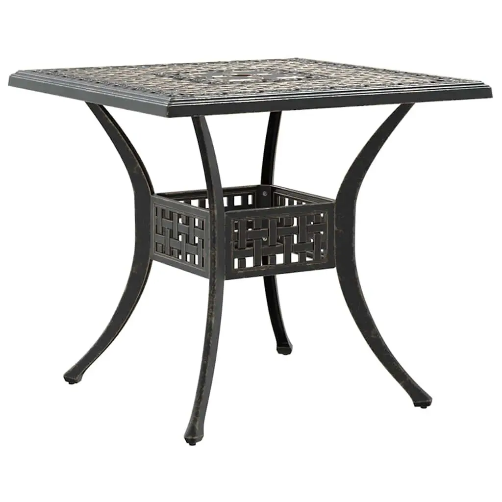 5 Piece Brown Cast Aluminium Dining Set