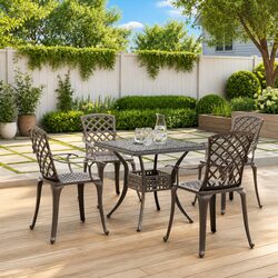 Specifications for a 5-Piece Garden Dining Set in Brown