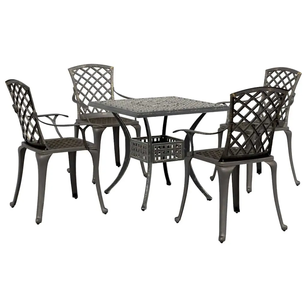 5-Piece Garden Dining Set in Brown