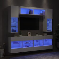 Specifications of the 6 Piece White TV Wall Cabinet Set