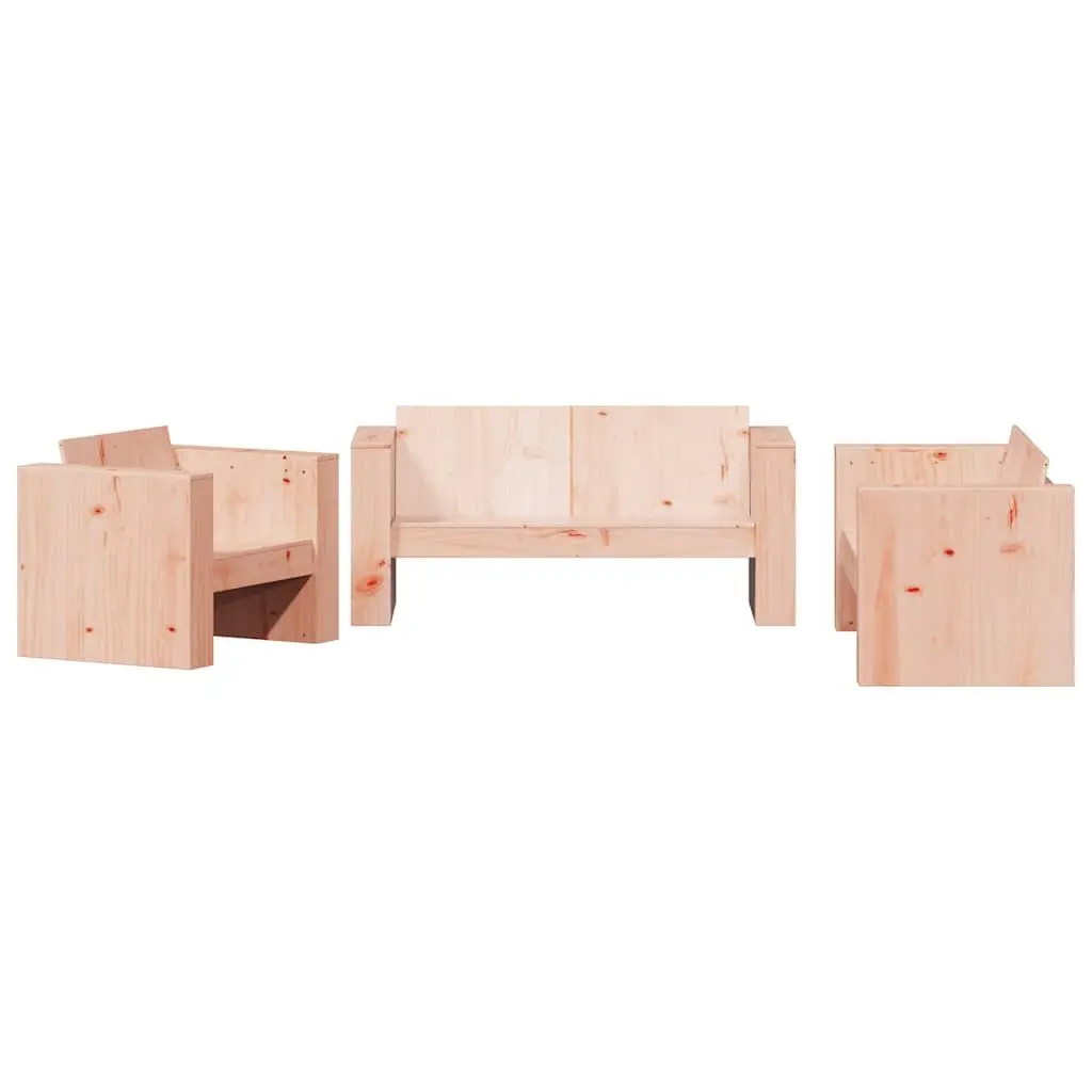 2 Piece Garden Lounge Set Outdoor Patio Furniture Solid Wood