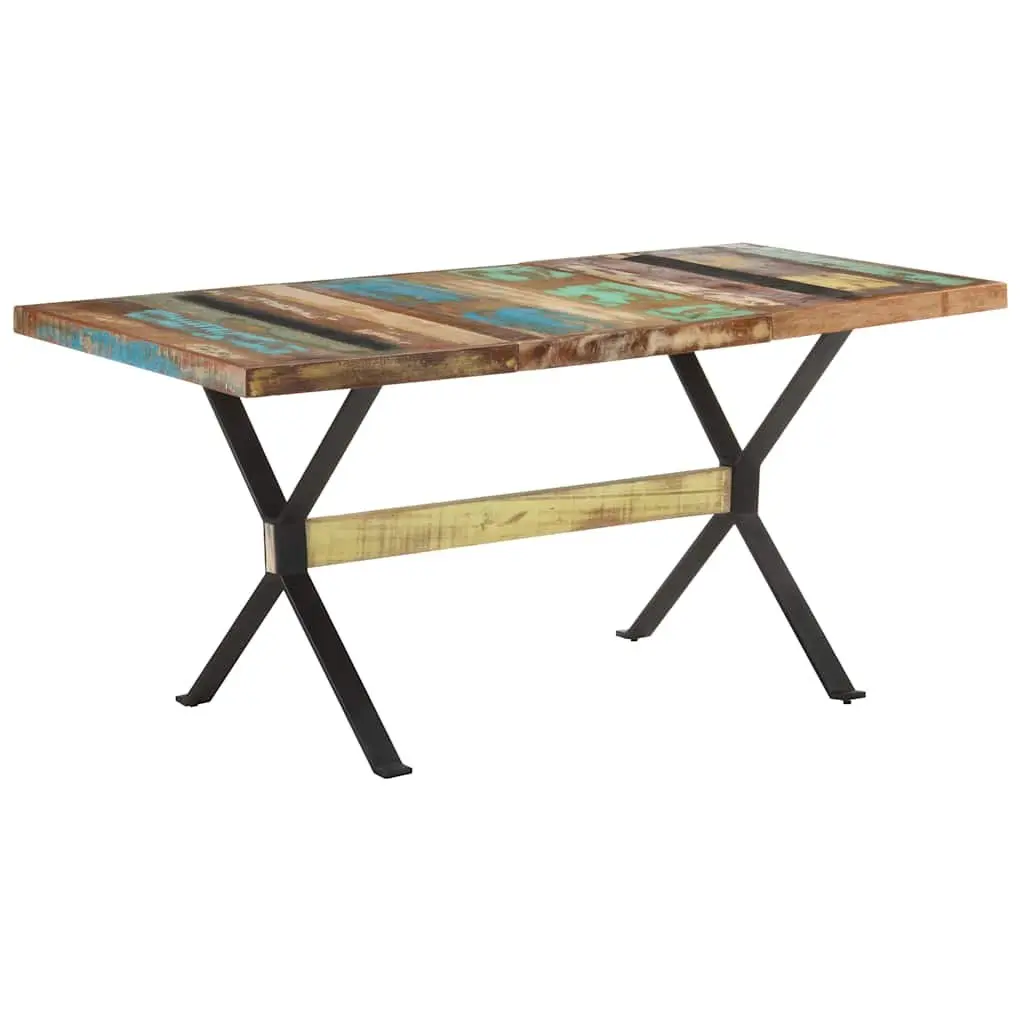 Dining Table Kitchen 160x80x76 cm Solid Reclaimed Wood Industrial