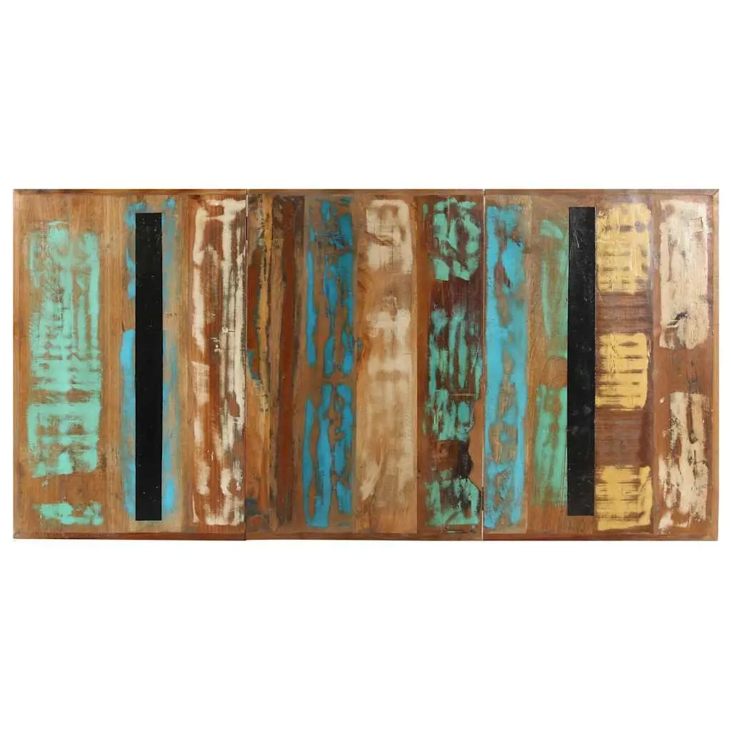 Dining Table Kitchen 160x80x76 cm Solid Reclaimed Wood Industrial