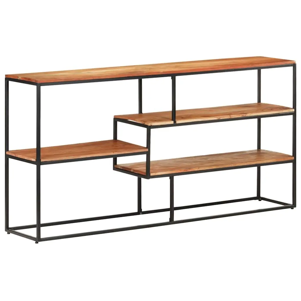 Solid Acacia Wood Sideboard for Living Room Dining Area Bedroom 150x30x75 cm Brown Industrial Storage Cabinet