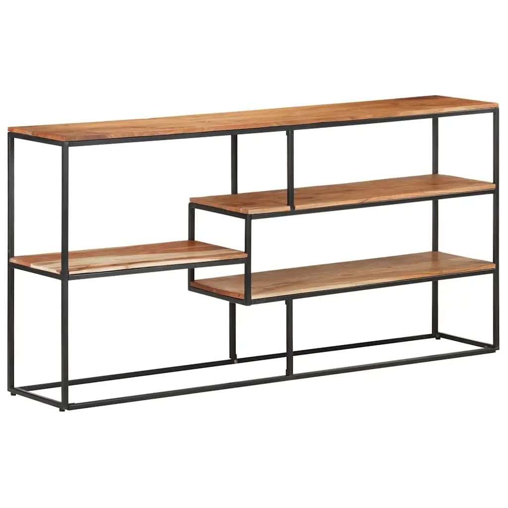 Solid Acacia Wood Sideboard for Living Room Dining Area Bedroom 150x30x75 cm Brown Industrial Storage Cabinet