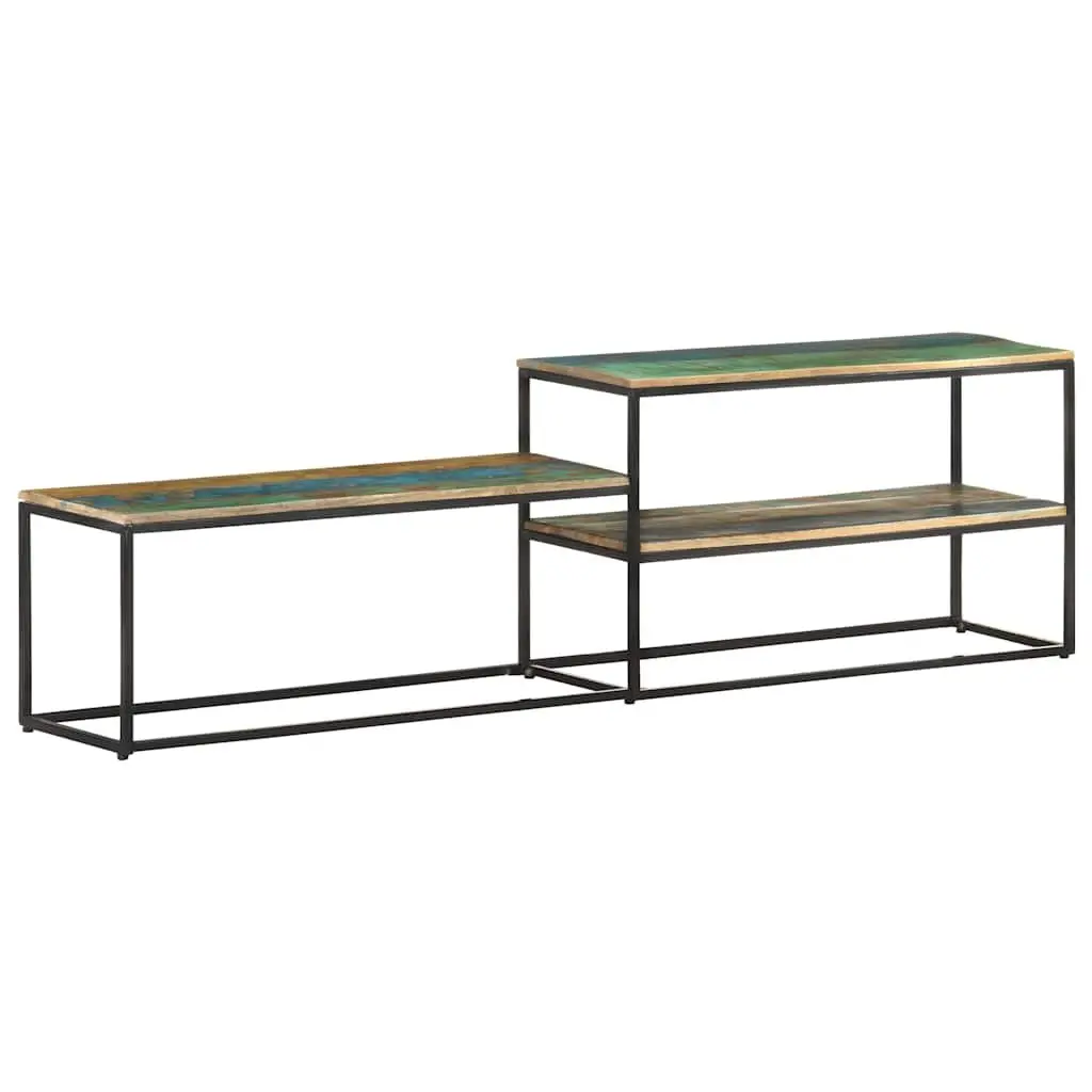 TV Cabinet 180x30x50 cm Solid Reclaimed Wood Industrial Style Living Room