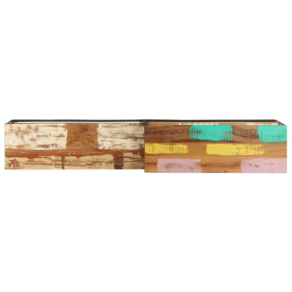 TV Cabinet 180x30x50 cm Solid Reclaimed Wood Industrial Style Living Room
