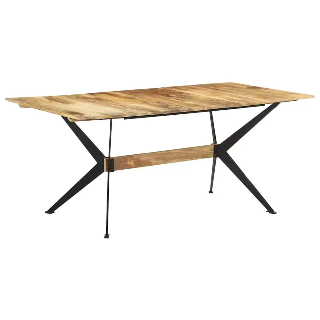 Solid Mango Wood Dining Table 180x90x76cm Brown Kitchen Room Furniture