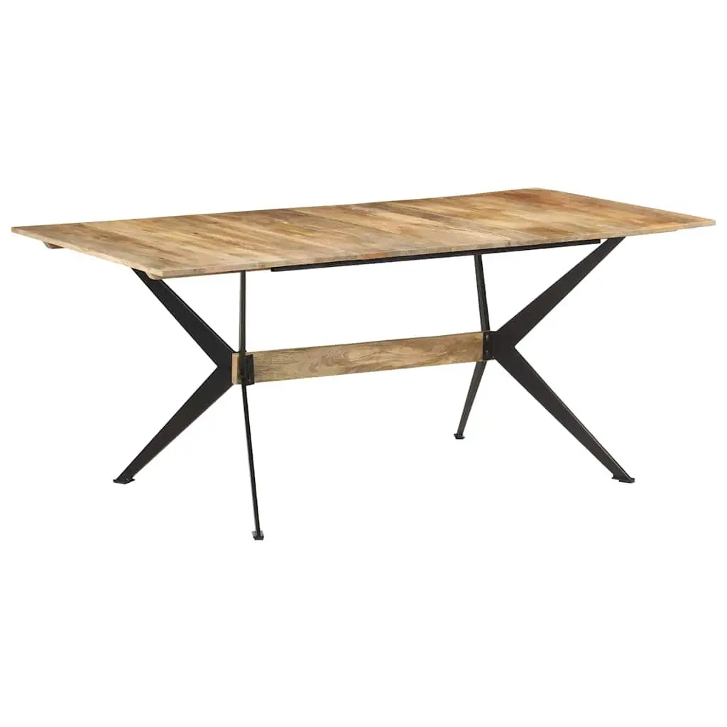 Solid Mango Wood Dining Table 180x90x76cm Brown Kitchen Room Furniture