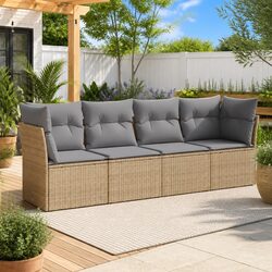 Specifications of 4-Piece Beige Outdoor Sofa Set