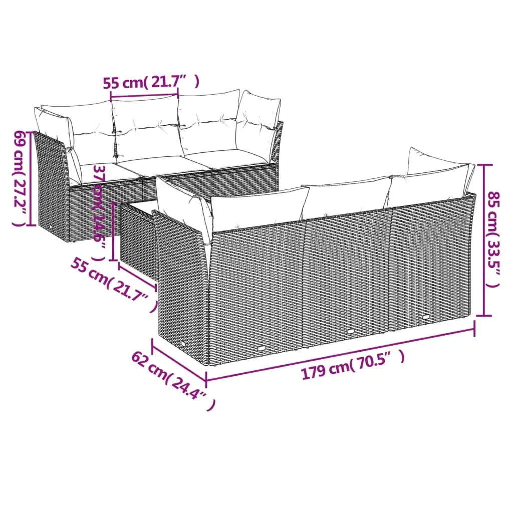 7-Piece Outdoor Garden Sofa Set
