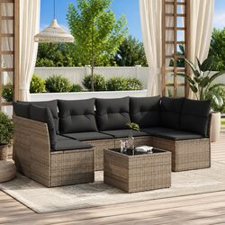 7 Piece Garden Sofa Set with Weather-Resistant Cushions