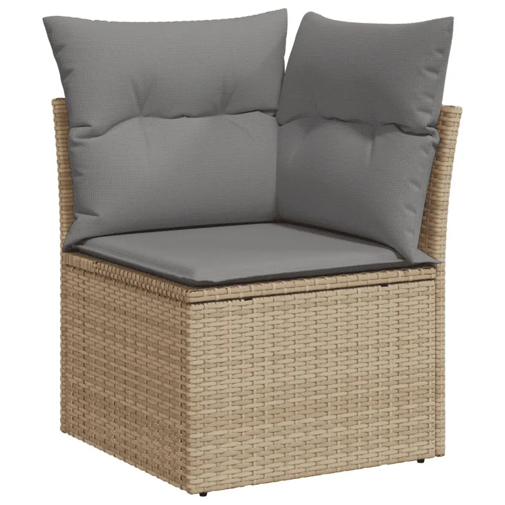 Beige 7 Piece Modular Garden Sofa Set