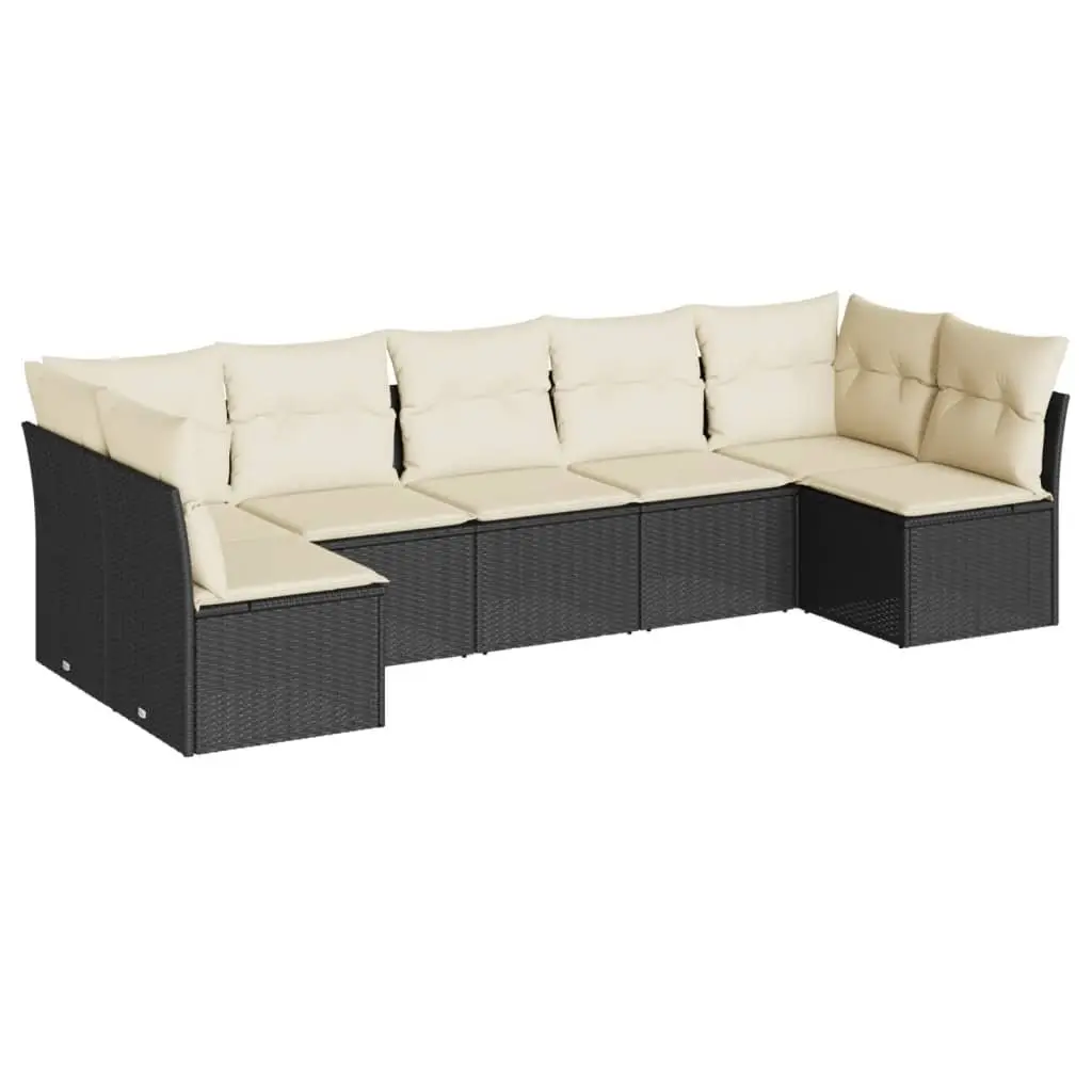 7 Piece Modular Garden Sofa Set with Removable Cushions