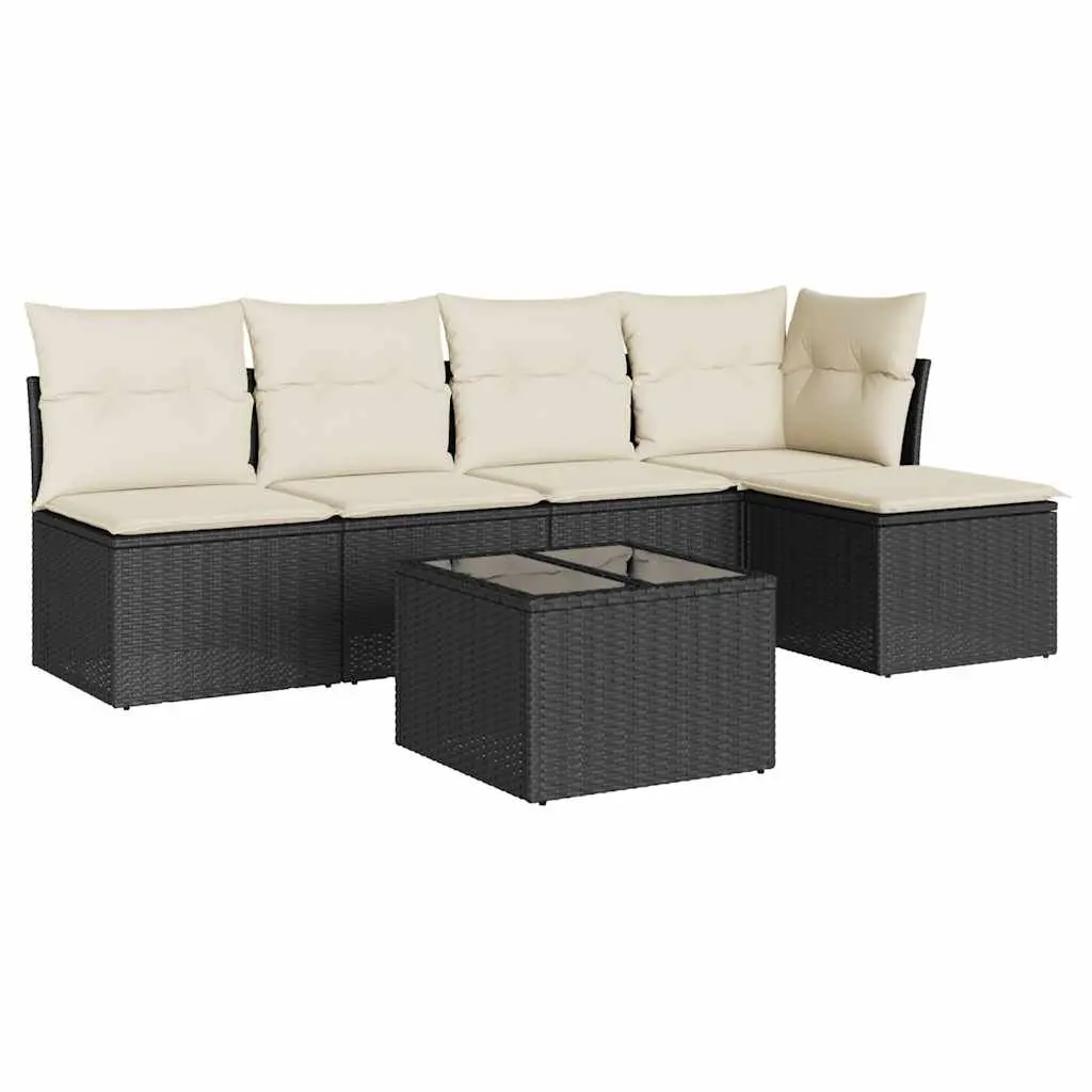 6 Piece Modular Garden Sofa Set with Cushions