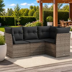4 Piece Outdoor Garden Sofa Set - Dimensions & Specs