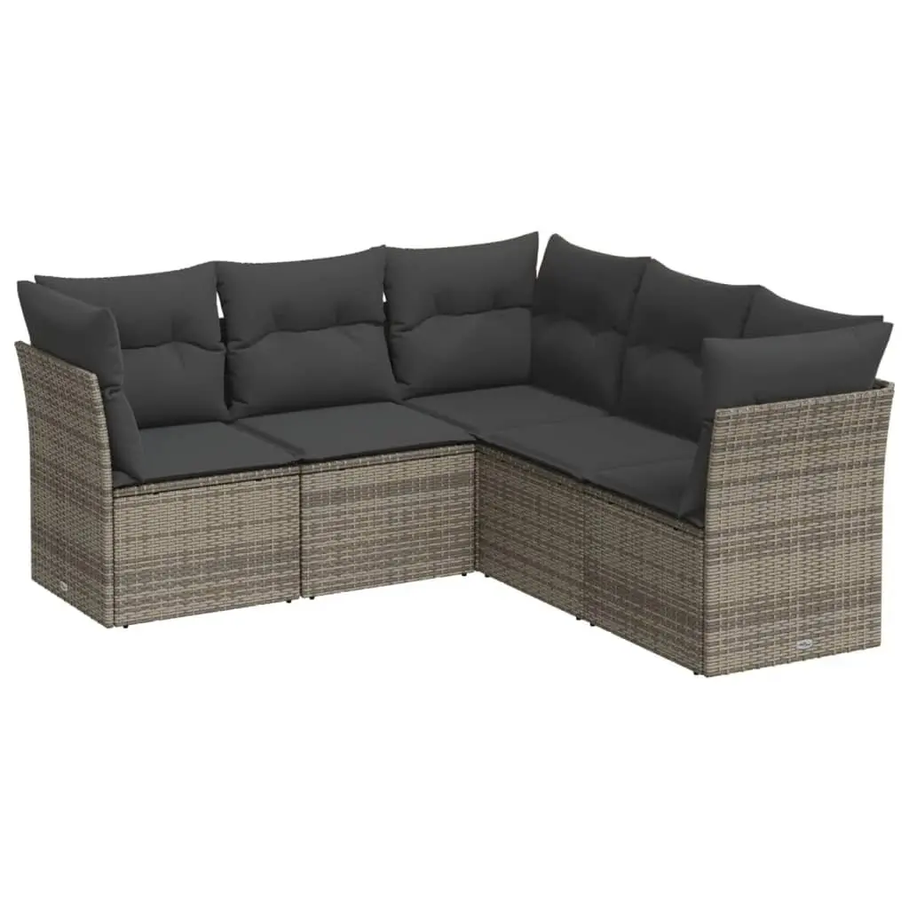 5-Piece Grey Sofa Set