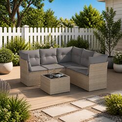 Specifications of 6 Piece Garden Sofa Set with Cushions
