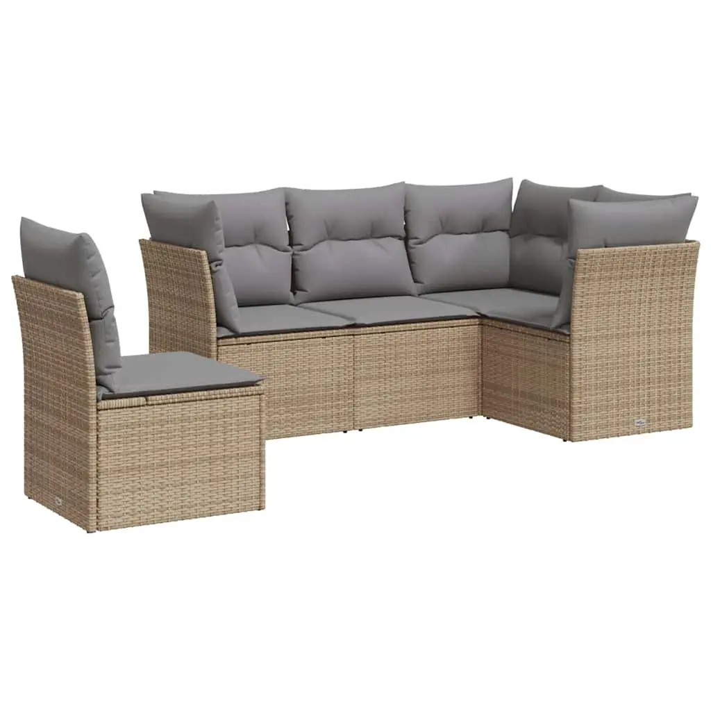 5 Piece Outdoor Garden Sofa Set