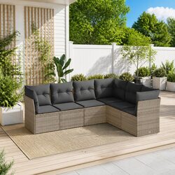 Garden Sofa Set - 6-Piece Modular Outdoor Seating