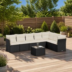 Durable 8 Piece Garden Sofa Set: Dimensions & Material Details