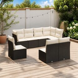 8-Piece Modular Black Garden Sofa Set Specifications