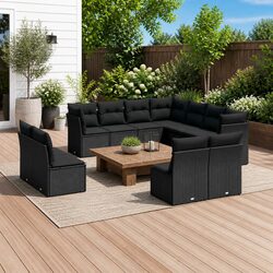 Specifications of the 11 Piece Black Rattan Sofa Set