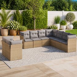 Garden Sofa Set - 9 Piece Patio Furniture Specifications