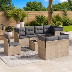 Specifications of Outdoor Sofa Set: 9-Piece with Cushions