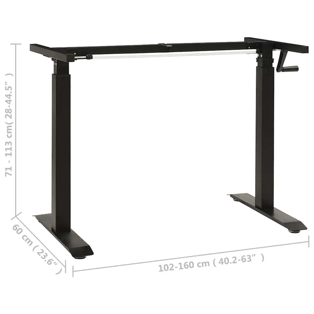 Manual Height Adjustable Desk Frame