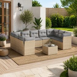 Specifications of 10-Piece Garden Sofa Set in Beige