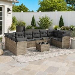 Specifications of the Grey Poly Rattan Garden Sofa Set